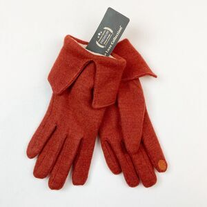 Le Luxe Collection Cashmere Blend Gloves Women's One Size Orange Red Soft Lining